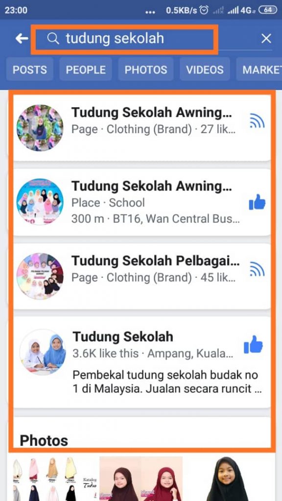 panduan meletakkan nama page jualan 2