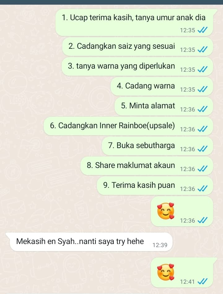 panduan melayan pelanggan di whatsapp