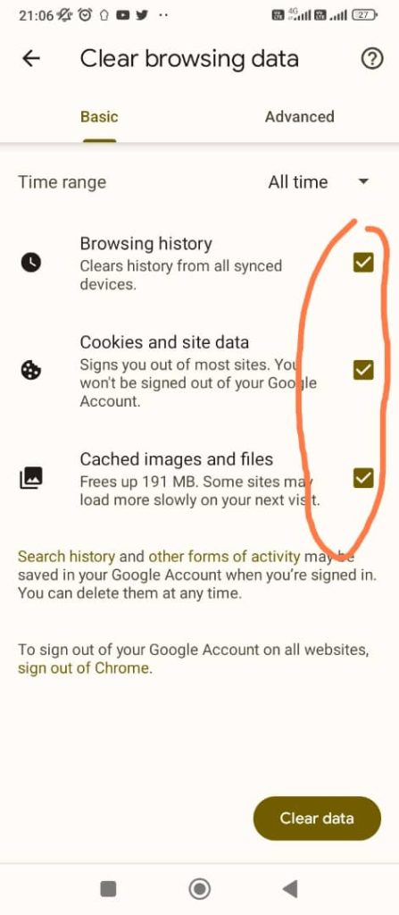 Panduan clear history dan cookies browser 4