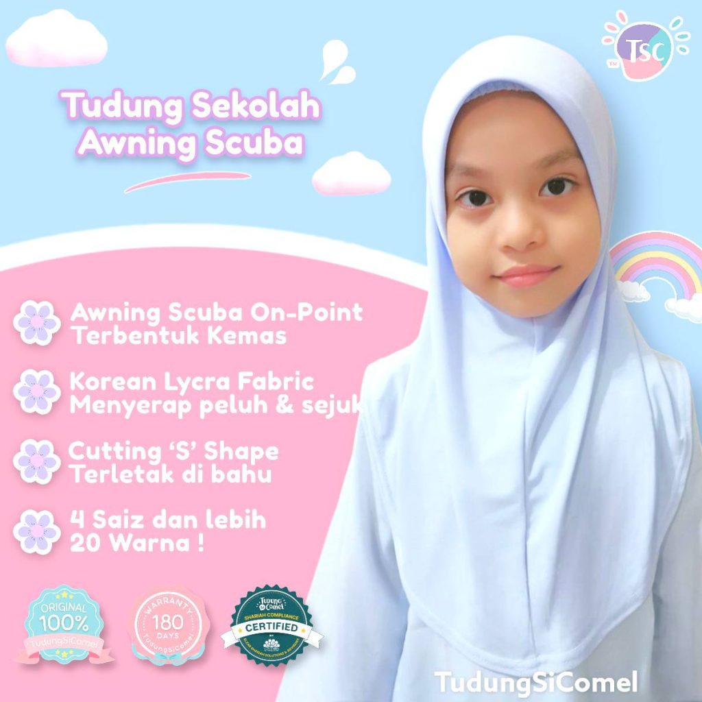 Tudung Sekolah Awning Scuba 1