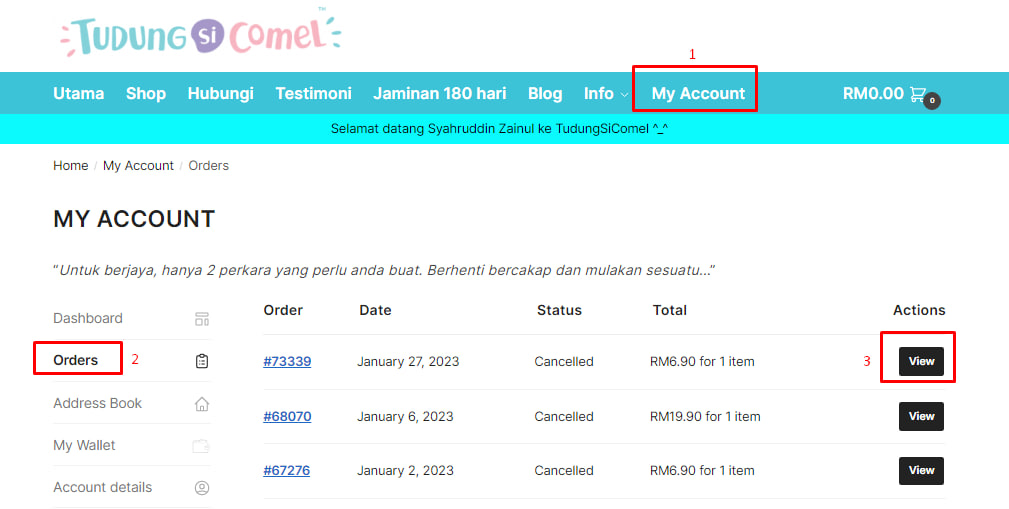 tracking number 1