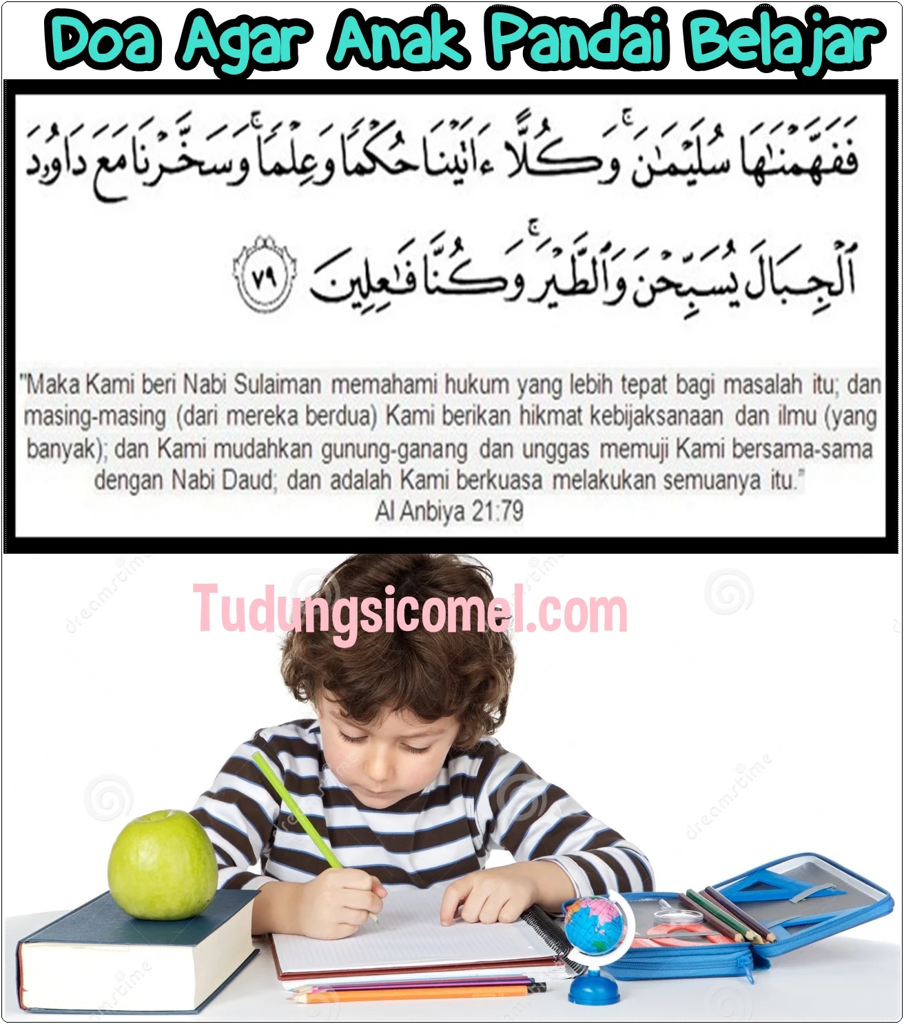 anak belajar