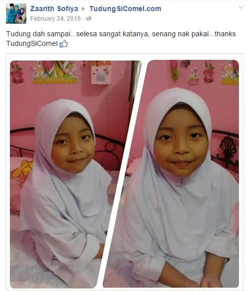 tudung sekolah awning lembut istimewa