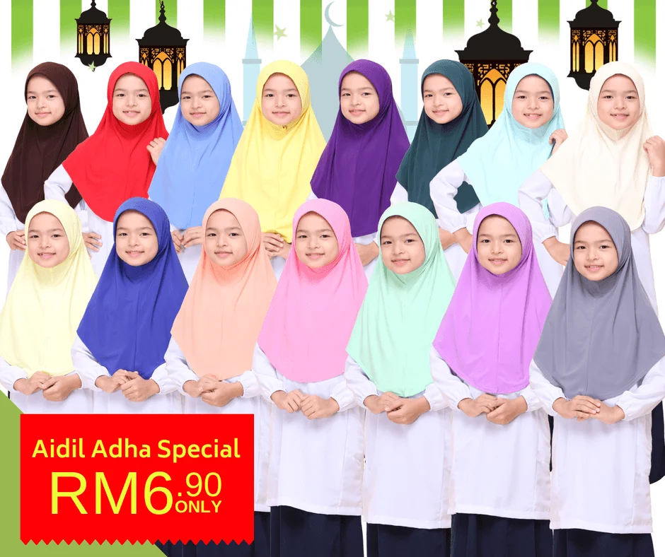 promosi tudung kanak-kanak aidiladha