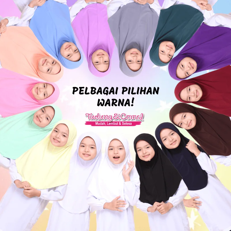 tudung sekolah awning lembut