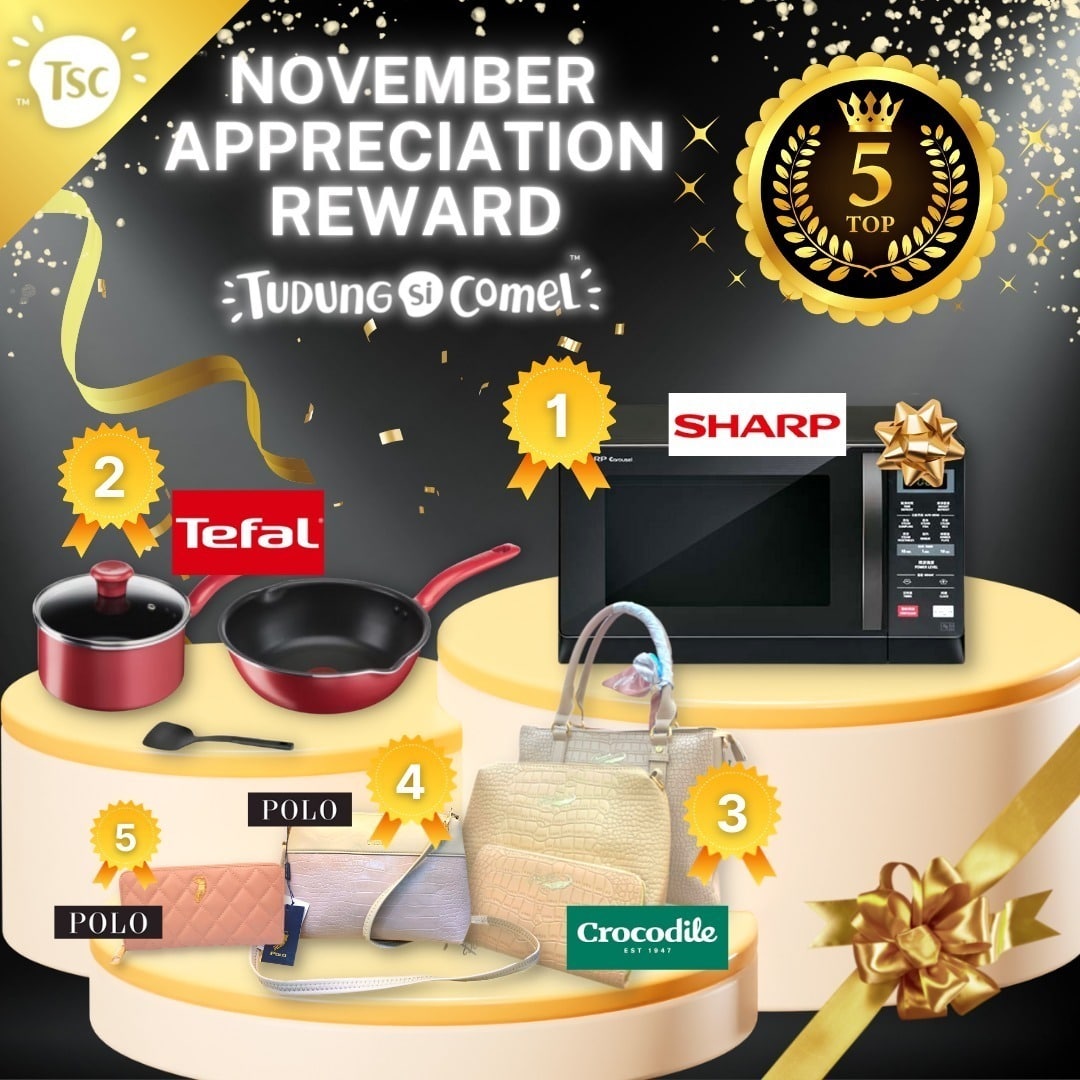 Rewards Top 5 November - Rakan Usahawan TudungSiComel