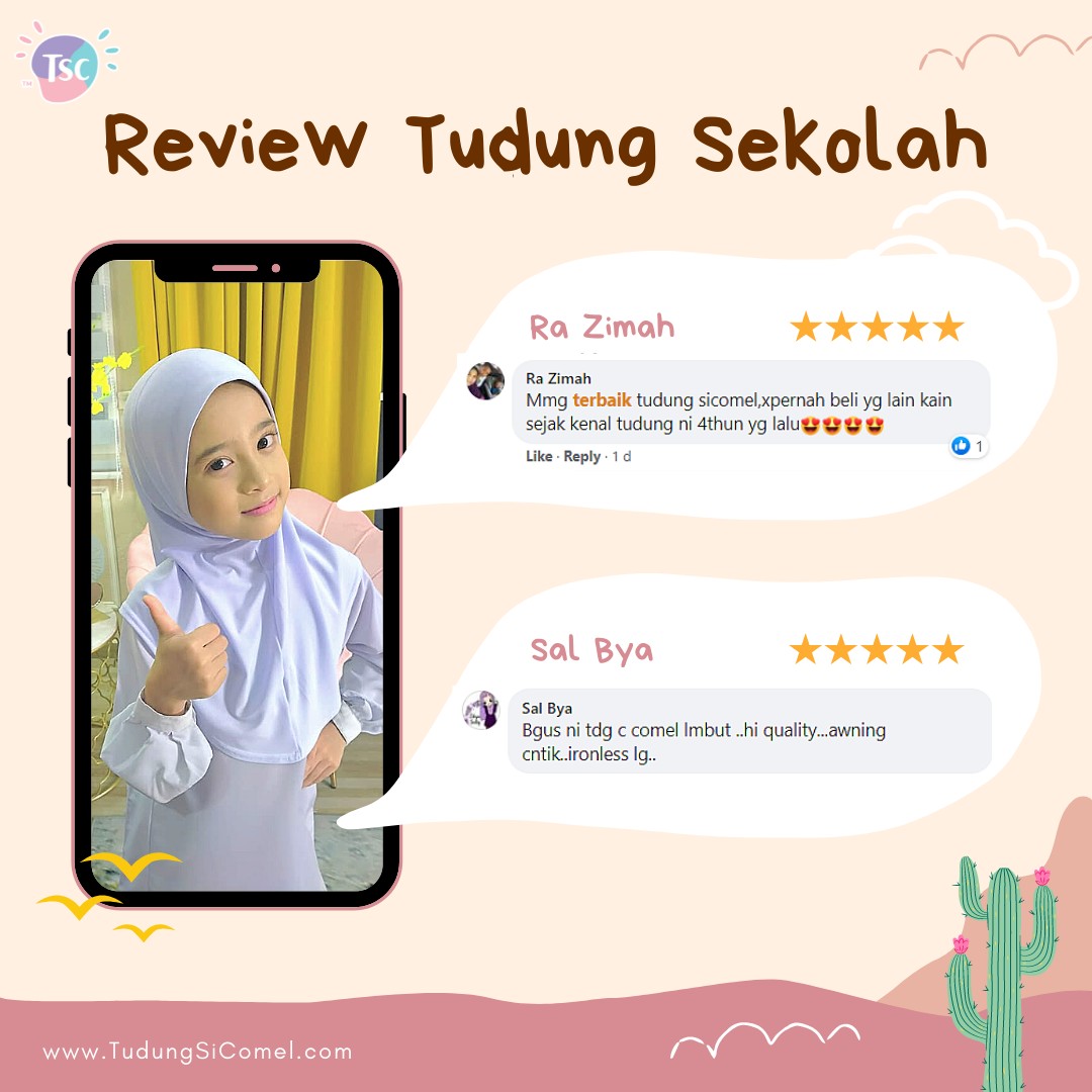 Review tudung sekolah Razimah & Saylbya