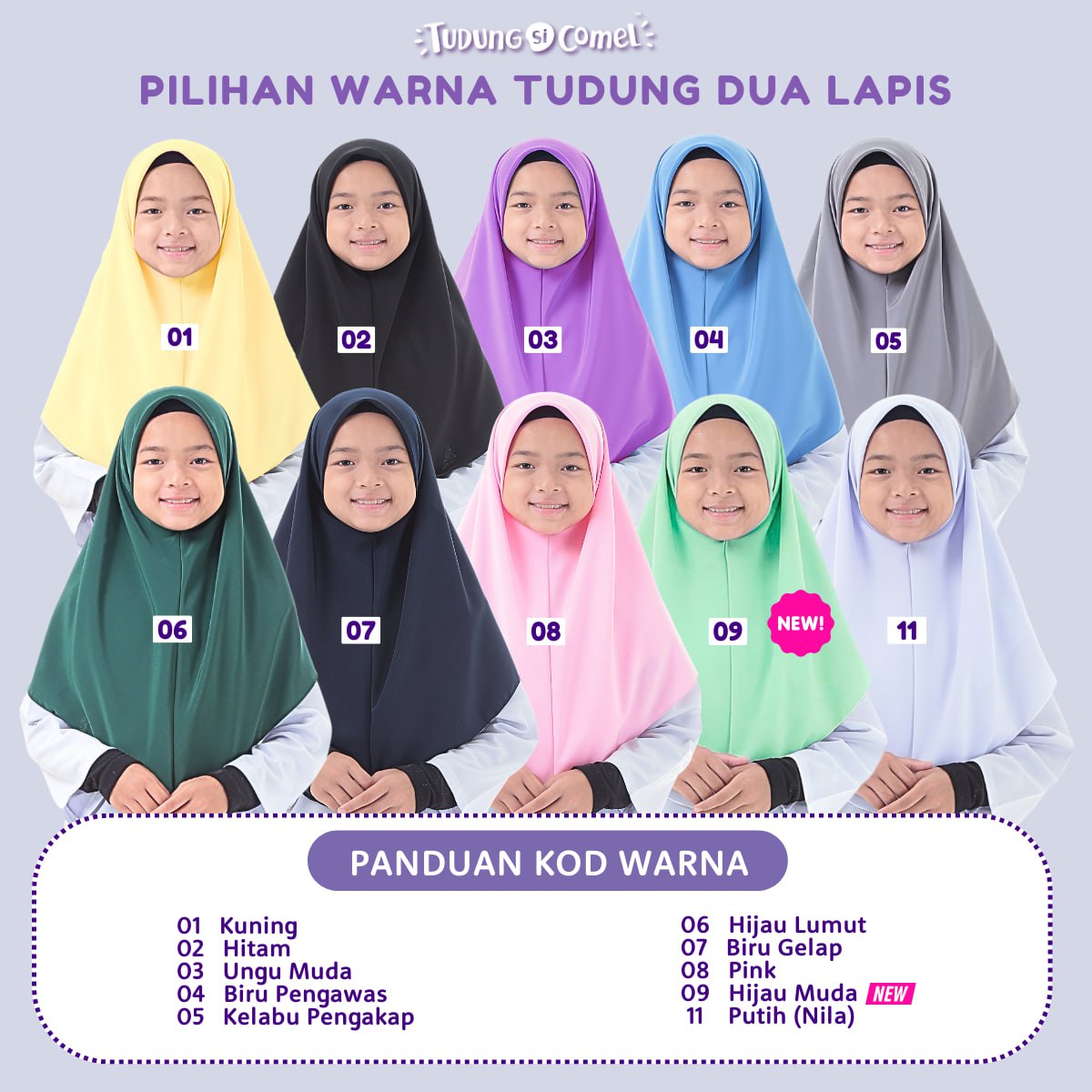 Koleksi tudung dua lapis