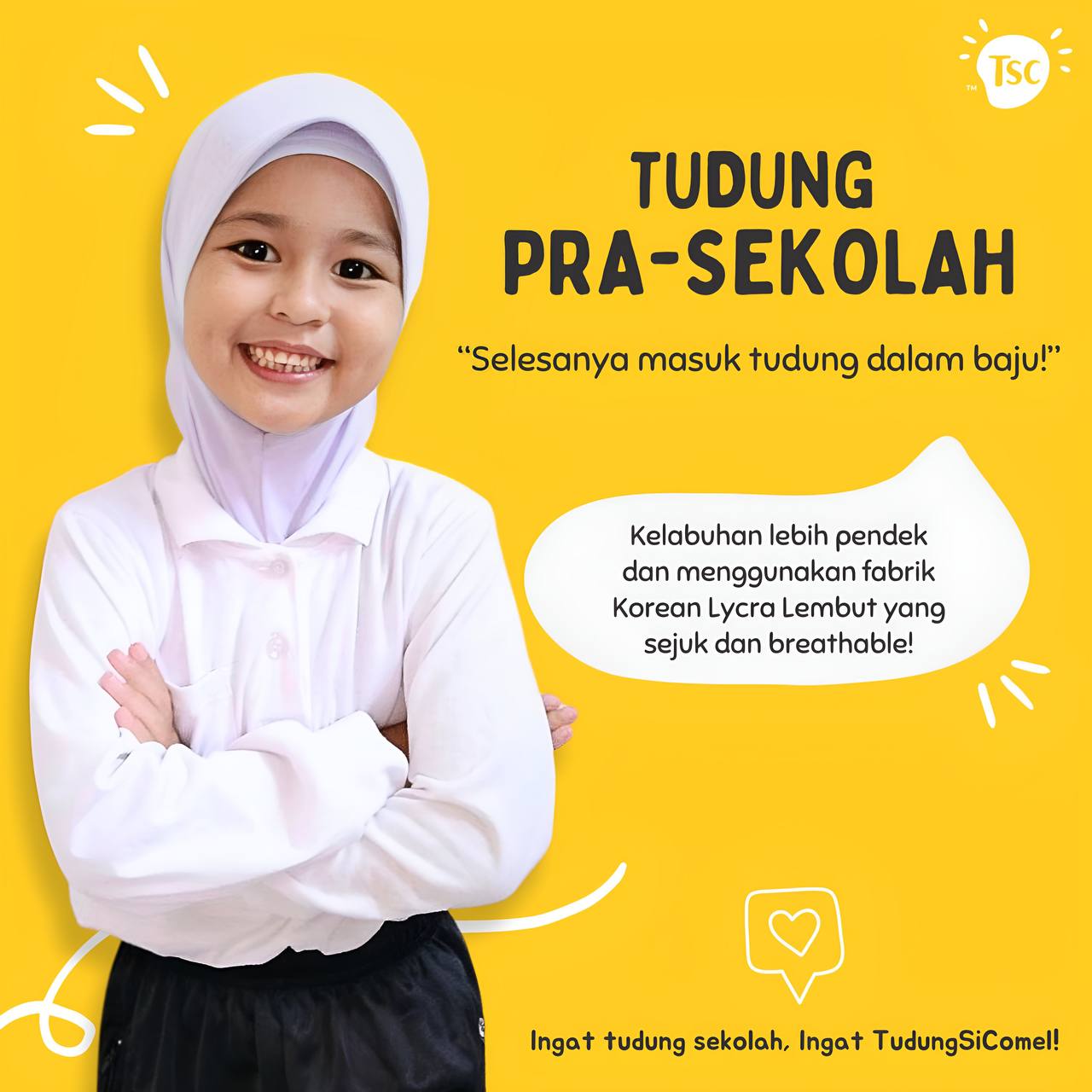 tudung pra sekolah