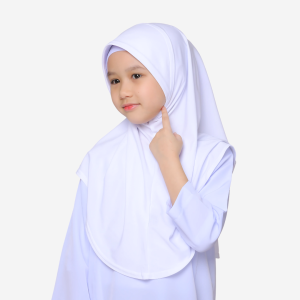 Tudung Sekolah Awning Scuba Berdagu Getah