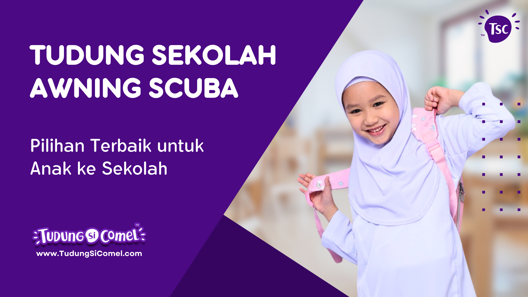 tudung sekolah anak