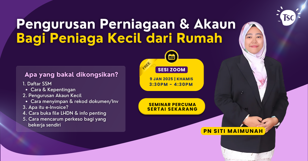 Pengurusan Perniagaan & Akaun Bagi Peniaga Kecil dari Rumah