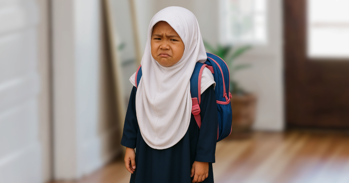 tudung sekolah saiz kecil