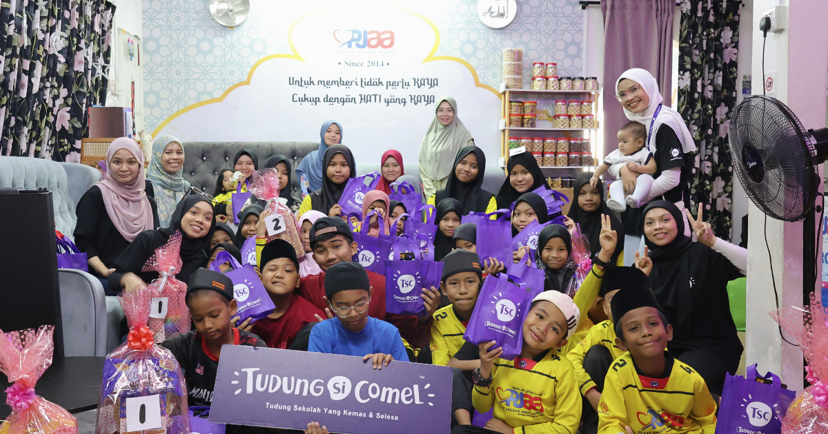 CSR TudungSiComel bersama anak-anak Pusat Jagaan Amal Asyura