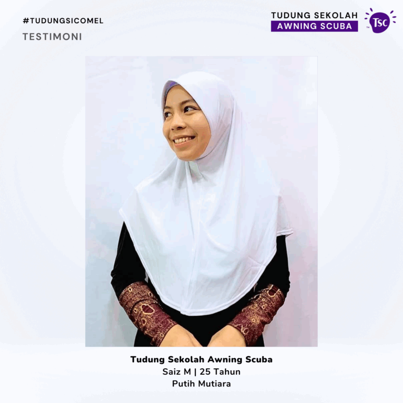 Tudung Sekolah Awning Scuba - Image 5