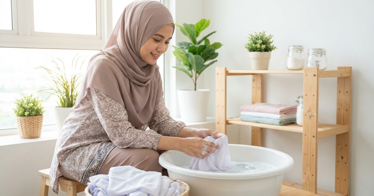 tudung sekolah tahan lama